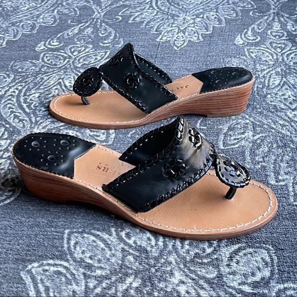 Jack Rogers Palm Beach Midwedge Thong Sandal Size 6 - Picture 5 of 9